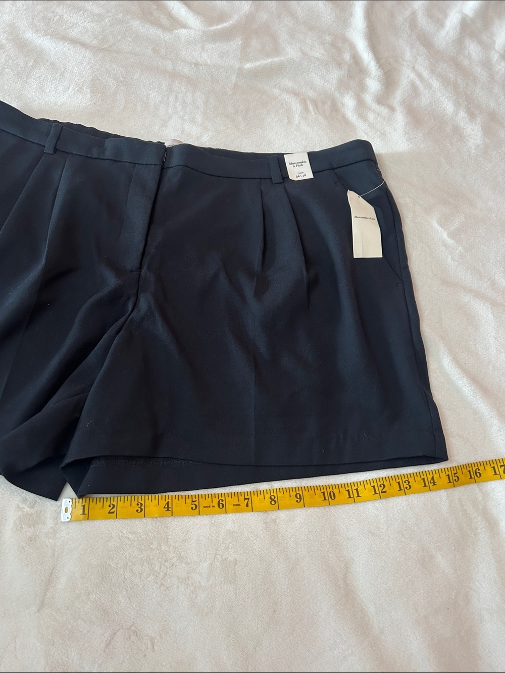 Abercrombie & Fitch Dark Navy Tailored Bermuda Shorts - Picture 6 of 9
